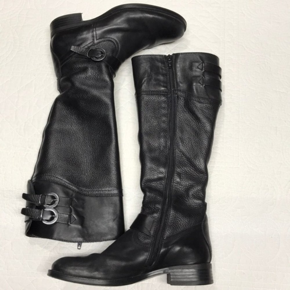 Aldo Tall Black Leather Boots